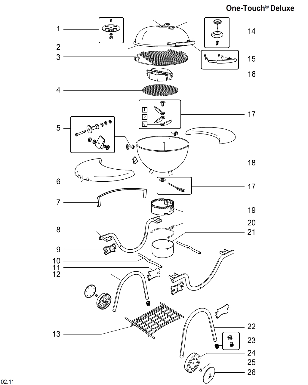Weber 80491 Side table, dark gray/black sparkles
