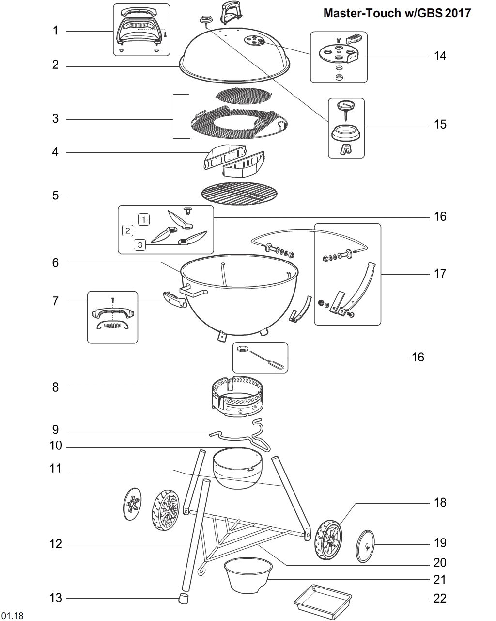 Weber 66682 Hardware for wheels