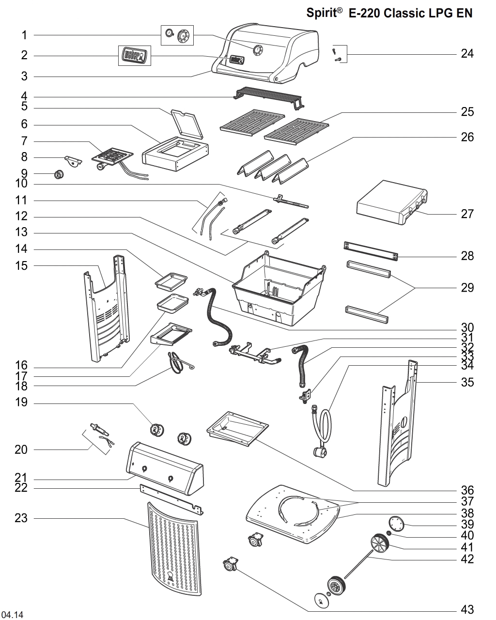 Weber 64835 Manifold 29 mbar Spirit E-220
