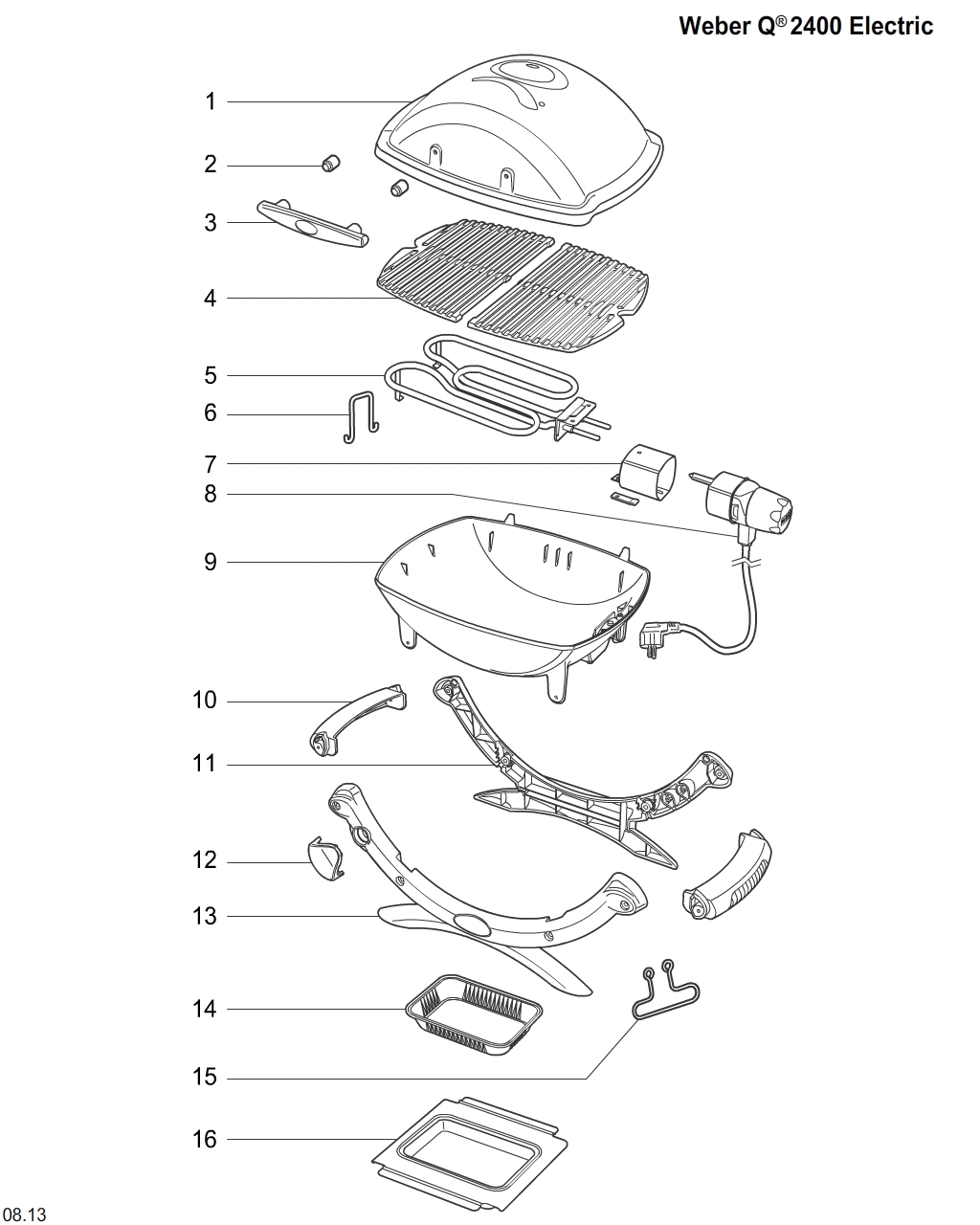 Weber 66549 Front Leg frame Q200/2000